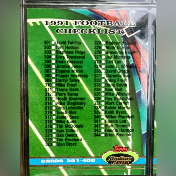 1991 Topps Stadium Club Football Complete Set - Picture 5 of 14